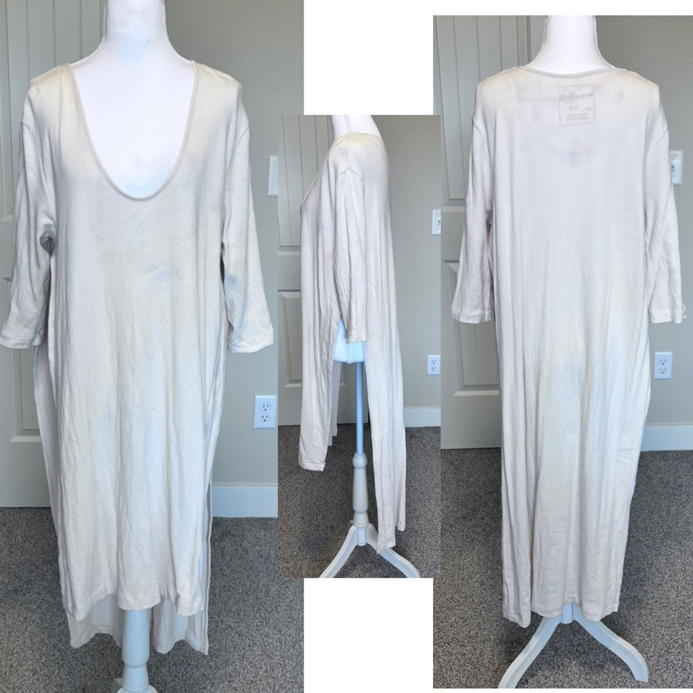 We The Free Side Splits Tunic Off White Sz Small Has Purple Streaks
